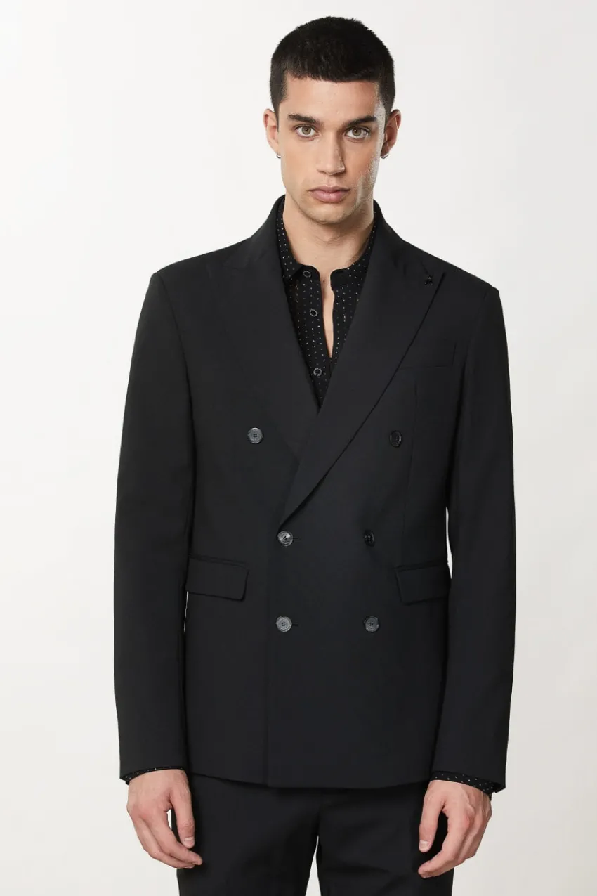 Herren Patrizia Pepe Jacken<Zweireihige Jacke aus Canvas